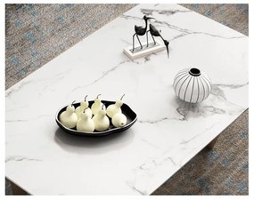 KONFERENČNÝ STOLÍK LOVRE BIELY MRAMOR + ZLATÝ