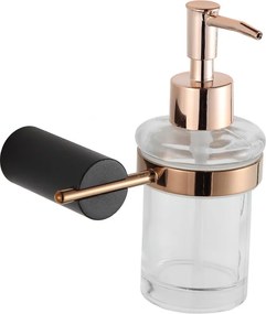 Mexen príslušenstvo, Aron dávkovač mydla, čierna/ružová zlatá, 70881388-67