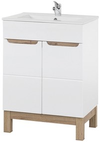 Kúpeľňová stojaci skrinka pod umývadlo BALI biela 60 cm