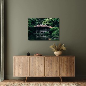 Sklenený obraz z japonskej národnej záhrady (70x50 cm)