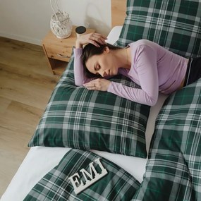 Flanelové obliečky Plaid Green EMI