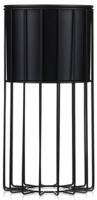 KOVOVÝ KVETINÁČ SO STOJANOM GLAM 42X20 CM ČIERNA