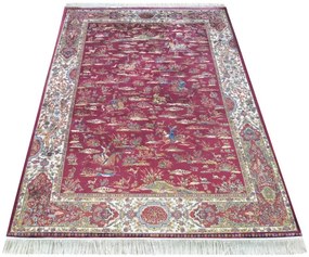 Koberec Exkluzívny Qum Silk 10 červený