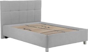 Posteľ Glory 140x200 cm, svetlo šedá látka, bez matraca