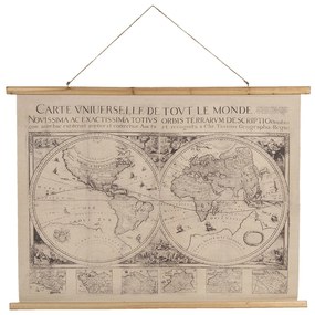 Nástenná mapa sveta obe pologule s latinským popisom - 100 * 2 * 75 cm