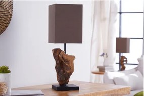 Stolová lampa 19479 Masív drevo - Hnedá  - Komfort-nábytok