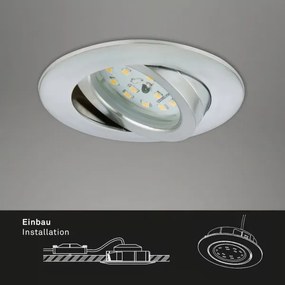 Briloner 7296-039 - SADA 3x LED kúpeľňových podhľadových svietidiel 1xLED/6,5W/230V IP23
