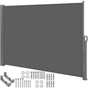 Bočná markíza 160 x 300 cm SPRINGOS AW0002 - tmavosivá