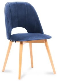 Konsimo Sp. z o.o. Sp. k. Jedálenská stolička TINO 86x48 cm tmavomodrá/svetlý dub KO0095