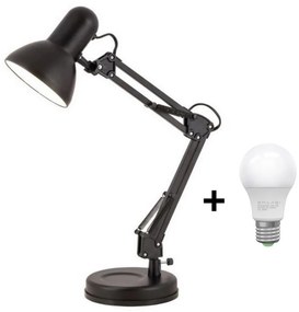 Brilagi Brilagi - LED Stolná lampa ROMERO 1xE27/10W/230V čierna LEDBG0261