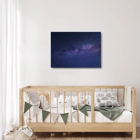 Sklenený obraz nočnej oblohy (70x50 cm)