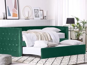 Rozkladacia posteľ 90 cm GENSA (zelená) (s roštom). Vlastná spoľahlivá doprava až k Vám domov. 1023088