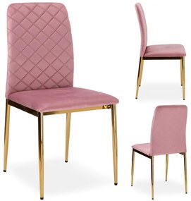Jedálenská stolička MAVERIK zlatá / ružová