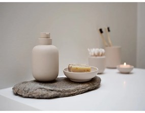 Béžový kameninový kúpeľňový organizér na vatové tampóny Sensu – Zone