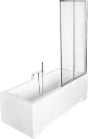 Besco Vaňová zástena AMBITION PREMIUM 2 80140 (80,5x140 cm | Transparent)
