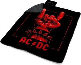 Sablio Plážová deka ACDC Červená ruka: 200x140 cm
