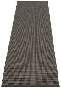 Antracitový vnútorný a vonkajší behúň 70x240 cm Emm Black Linen – Pappelina