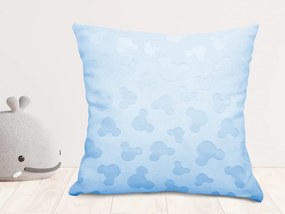 Biante Detská obliečka na vankúš Minky hladká MKH-001 Mickey - Nebeská modrá 30 x 50 cm