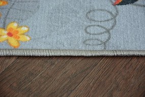 Detský koberec VESELÁ ZVIERATKÁ - sivý