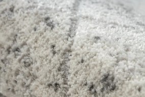 Koberec / behúň DISTIN 0200A sivý / svetlosivý / biely