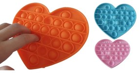 DR Antistresová senzorická hračka Push Pop Bubble - HEART Žltá