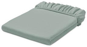 Džersejová napínacia plachta, štandardná veľkosť, šalviovozelená