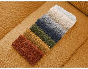 Podnožka z textílie buklé v horčicovej farbe Hippolyte – Bobochic Paris