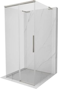 Mexen Rox-3SL, 3-stenný nadstavec na sprchový kút 100 x 100 cm, 8mm číre sklo, oceľový profil, 8C2L-100-100-97-00-3S