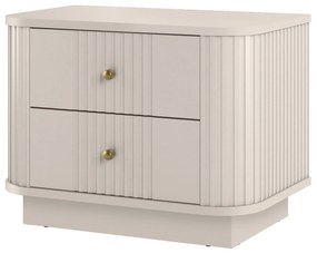 Sada nočných stolíkov Vesper 56 cm - kašmírové / zlaté úchytky