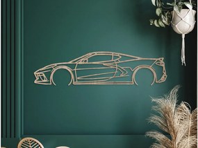 drevko Nálepka 21 C8 Corvette Rozmer obrazu: 22 x 86 cm, Farba dekorácie: Čierna