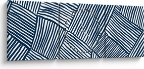 Obraz - 3D línia (s hodinami) (90x30 cm)