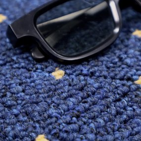 Condor Carpets, Kusový koberec Udinese modrý kruh, 120x120 (priemer) kruh, šedá, chodba / predsieň