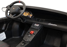 Autíčko Lamborghini Aventador SV na batérie pre 2 deti Modré + 2,4 GHz diaľkové ovládanie + EVA pena + audio LED