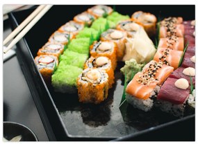 Sklenený obraz - Sushi (70x50 cm)