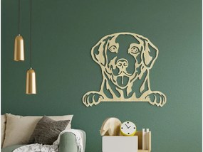 drevko Drevený obraz na stenu Labrador Rozmer obrazu: 39,5 x 44,5 cm, Farba dekorácie: Čierna