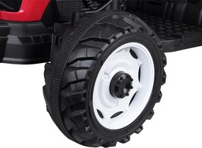 JOKOMISIADA Akumulátorový traktor s prívesom a pohyblivým sklápacím košom PA0347 červený