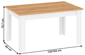 Jedálenský stôl Lanuelle S (pre 4 osoby). Vlastná spoľahlivá doprava až k Vám domov. 1017023