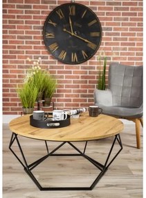 Konferenčný stolík DIAMOND 40x90 cm čierna/hnedá