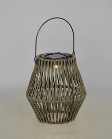 Khaki LED lampáš so solárnym panelom (výška 17 cm) Juny – Yes Everyday