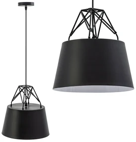 Toolight Toolight, závesná kovová stropná lampa 1xE27 APP422-1CP, čierna, OSW-00552