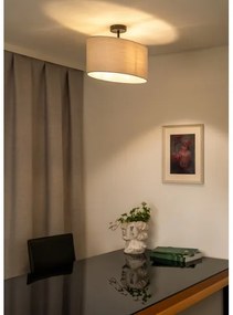 Duolla - Prisadený luster OVAL 1xE27/15W/230V šedá