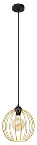 Luster na lanku MERCURE 1xE27/15W/230V zlatá/čierna