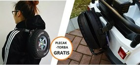 Ramiz Monster 4x4 terénne auto pre deti Červené + Diaľkové ovládanie + Nastavenie sedadla + MP3 LED + Nosič batožiny + Batoh