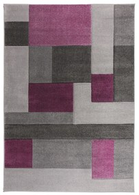 Flair Rugs koberce Kusový koberec Hand Carved Cosmos Purple / Grey - 120x170 cm