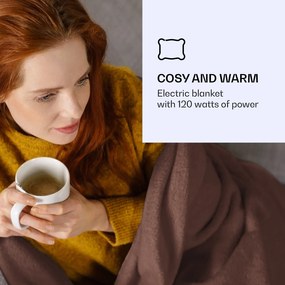 Klarstein Dr. Watson XXL, vyhrievacia deka, 3 stupne ohrevu, prateľná, 200 x 180 cm, mikroplyš