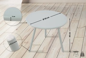 Konferenčný stolík Berea - v40 x Ø50 cm - Tyrkysová