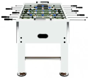 vidaXL Stolný futbal oceľ 60 kg 140x74,5x87,5 cm biely-