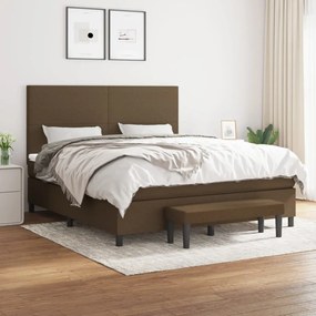 Boxspring posteľ s matracom tmavohnedá 160x200 cm látka 3136448