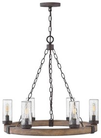 Hinkley HK-SAWYER6-SQ - Závesný luster na reťazi SAWYER 6xE14/40W/230V hnedá