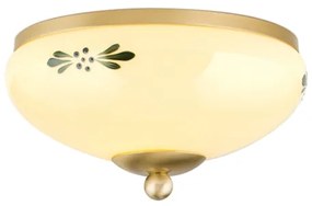 Orion DL 7-672 - Stropné svietidlo LANDHAUS 1xE27/60W/230V pr. 21 cm mosadz/béžová